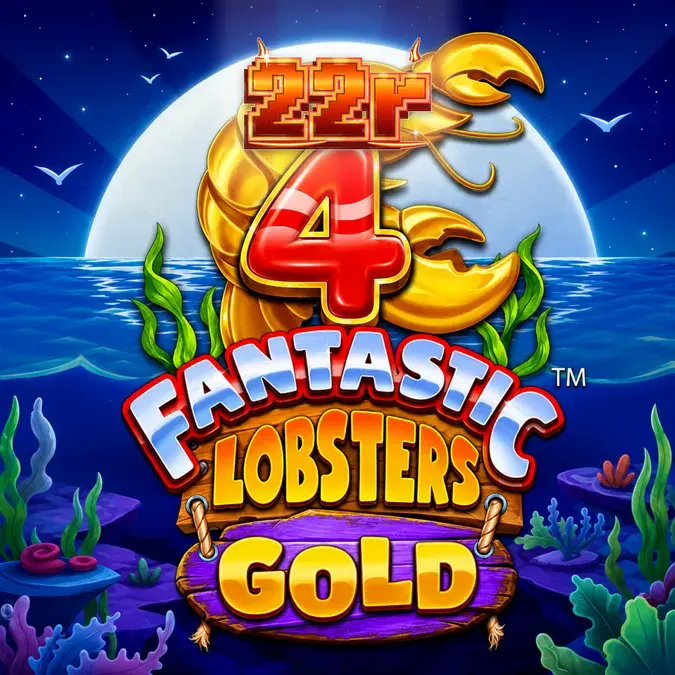 Interface do jogo 4 Fantastic Lobsters Gold com tema subaquático